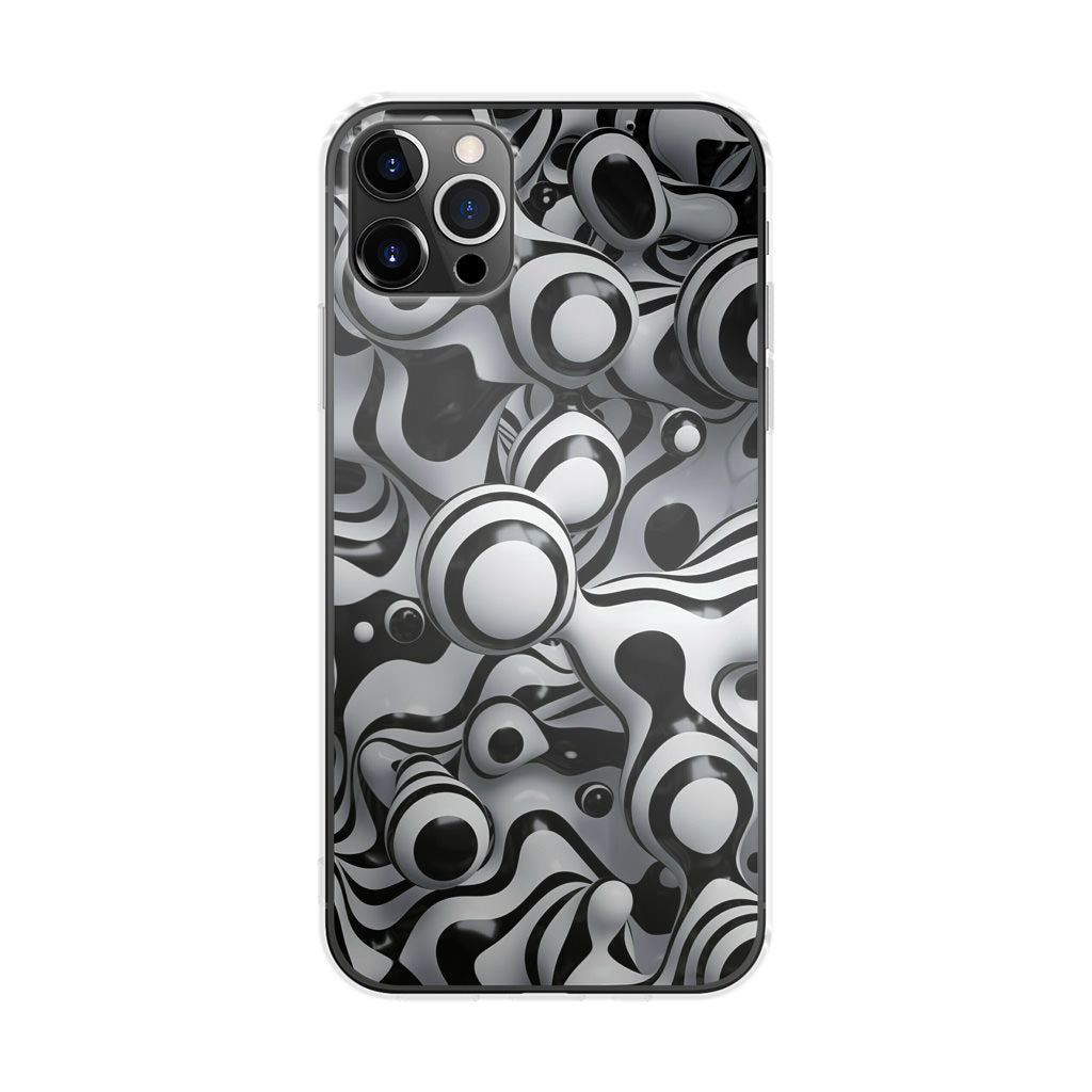 Abstract Art Black White iPhone 12 Pro Case