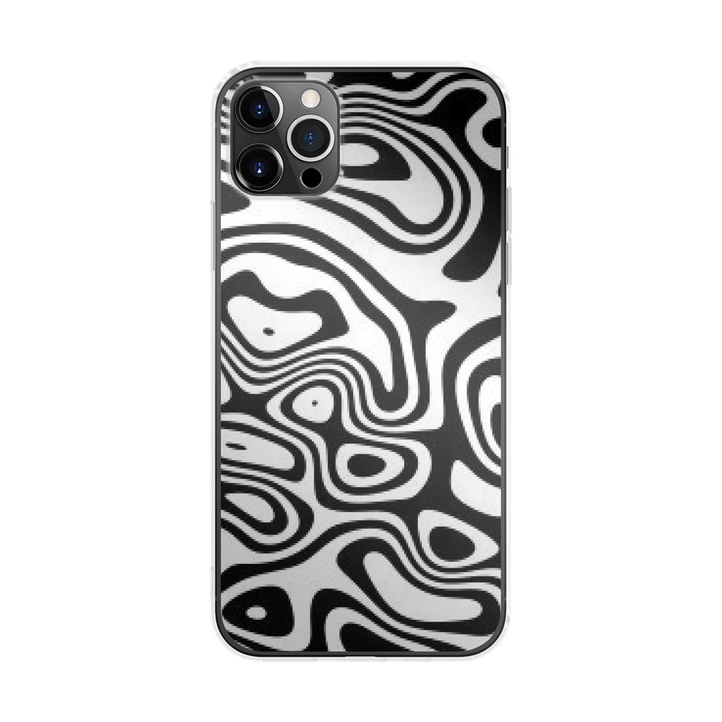 Abstract Black and White Background iPhone 12 Pro Case
