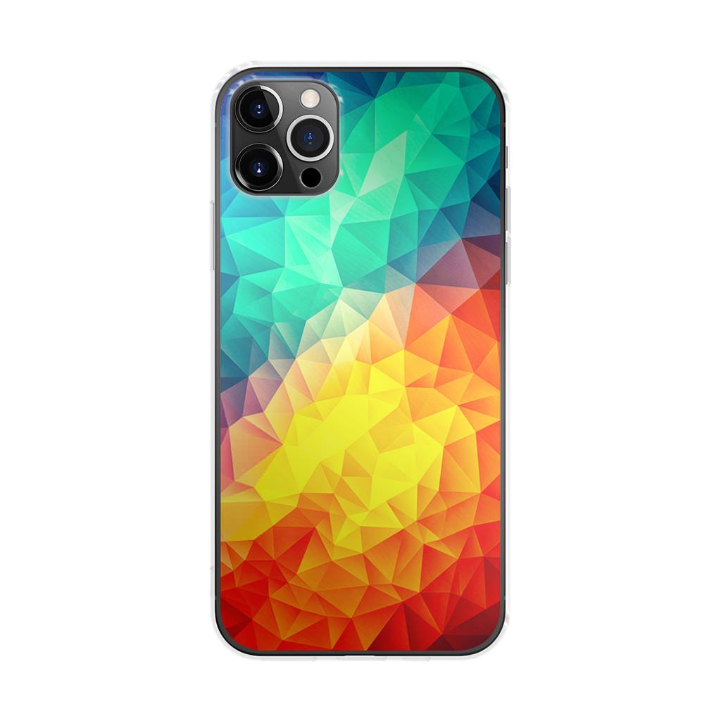 Abstract Multicolor Cubism Painting iPhone 12 Pro Case