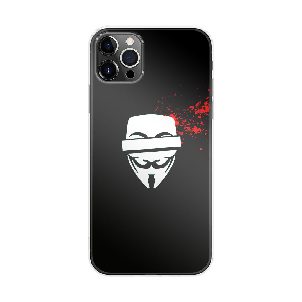 Anonymous Blood Splashes iPhone 12 Pro Case