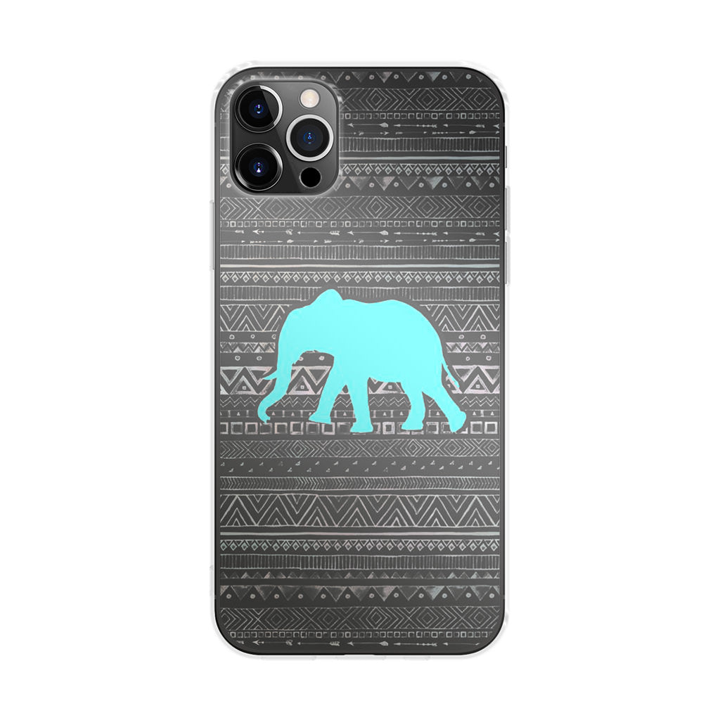 Aztec Elephant Turquoise iPhone 12 Pro Case