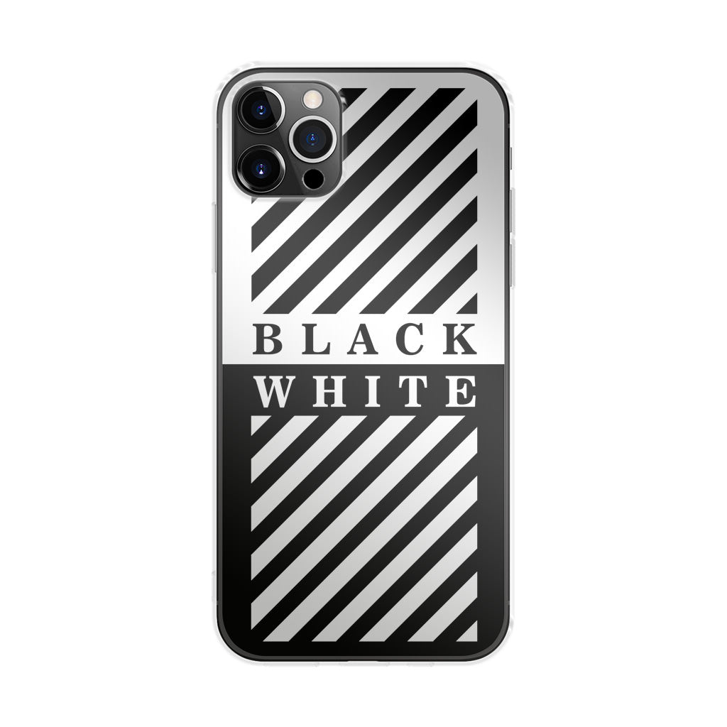 Black White Stripes iPhone 12 Pro Case