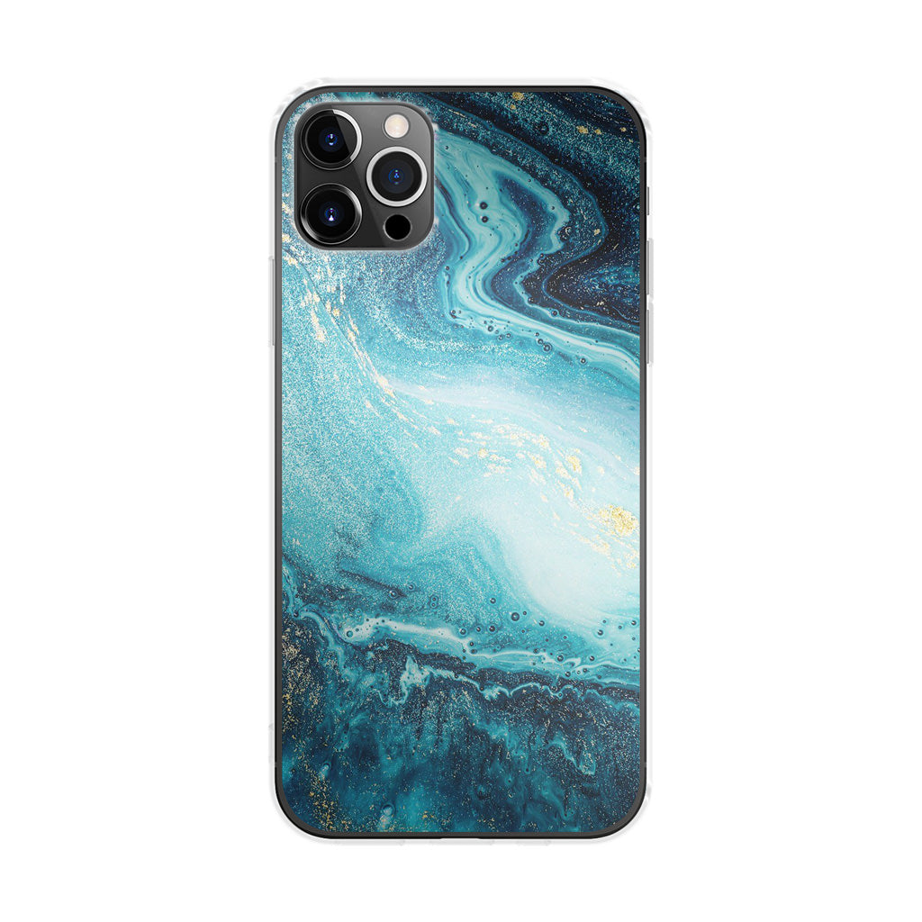 Blue Water Glitter iPhone 12 Pro Case