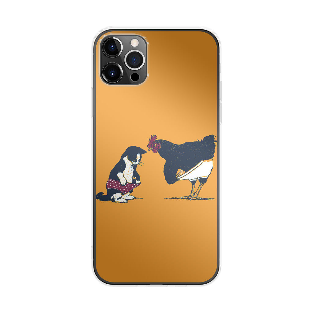 Cat Chicken Yellow Underwear Cute iPhone 12 Pro Max Case