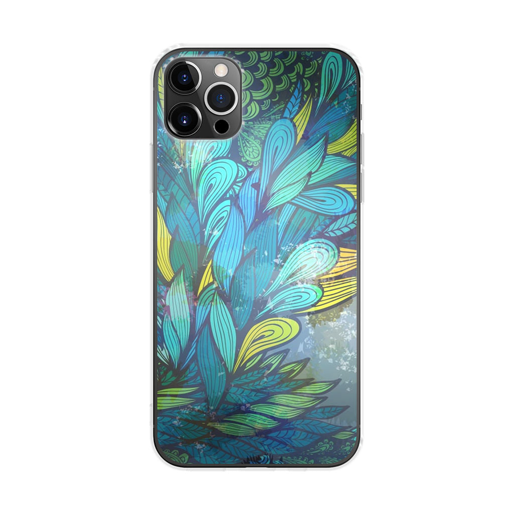 Colorful Art in Blue iPhone 12 Pro Case