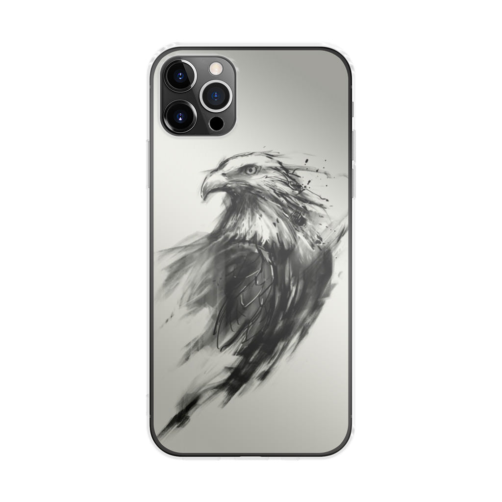 Eagle Art Black Ink iPhone 12 Pro Case