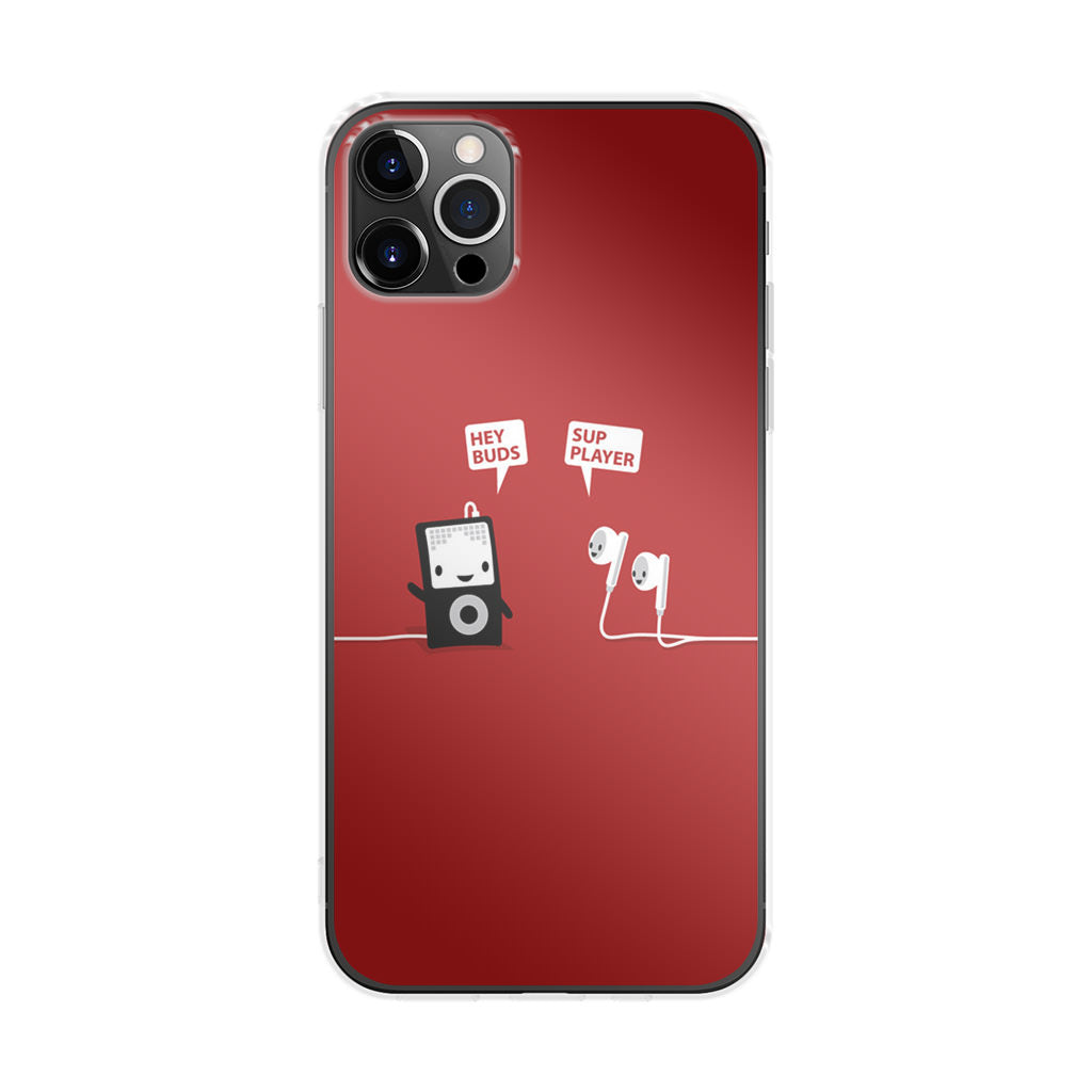 Funny Music Headphones Player Buds iPhone 12 Pro Case