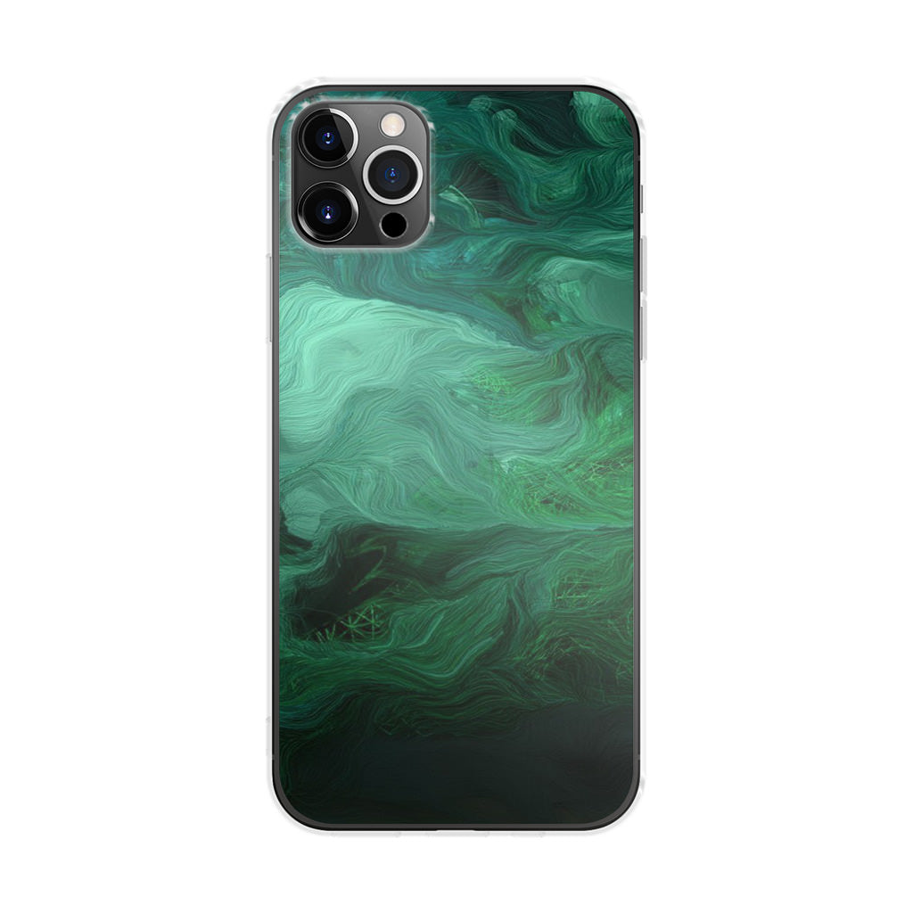 Green Abstract Art iPhone 12 Pro Max Case