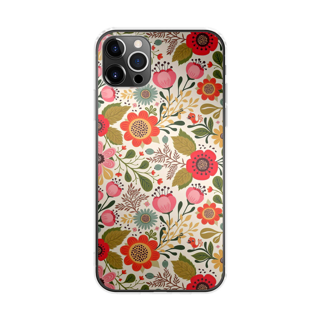 Hello Spring Pattern iPhone 12 Pro Case