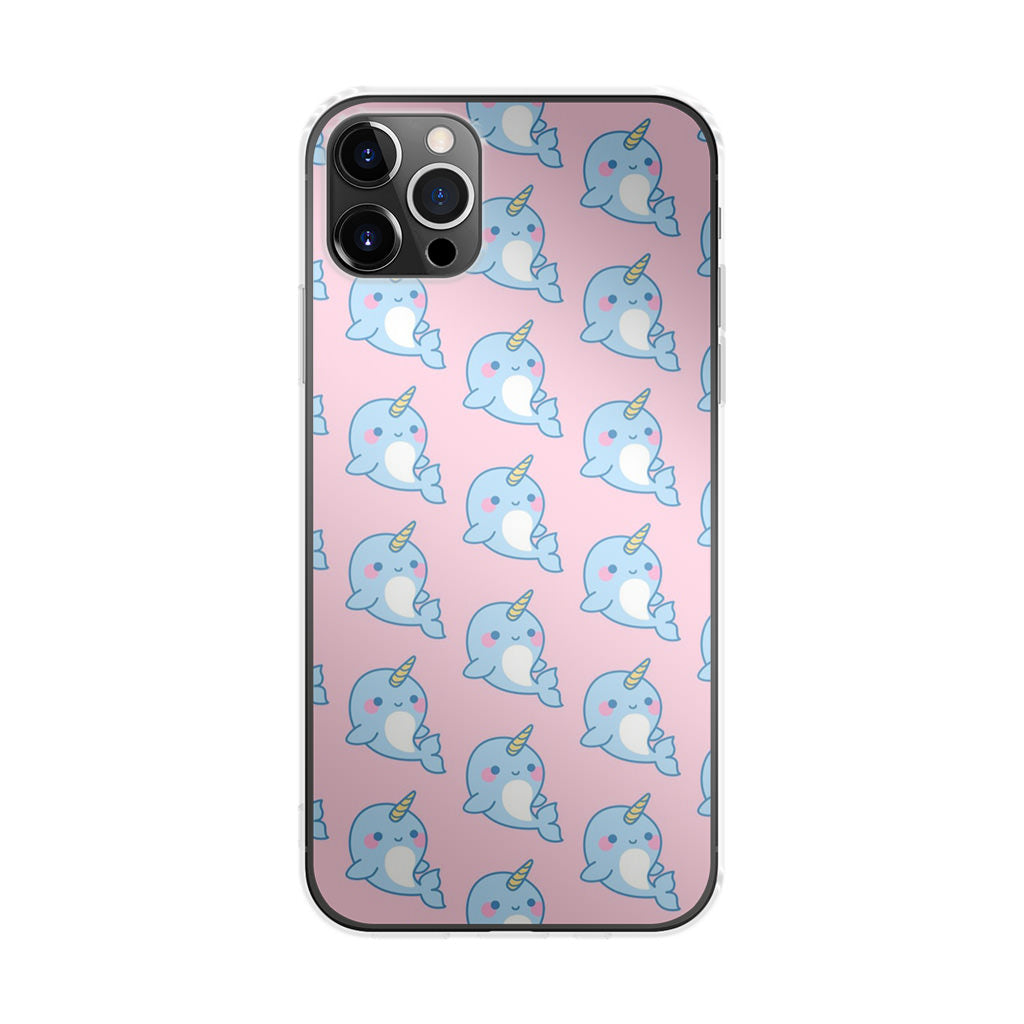 Horned Whales Pattern iPhone 12 Pro Case