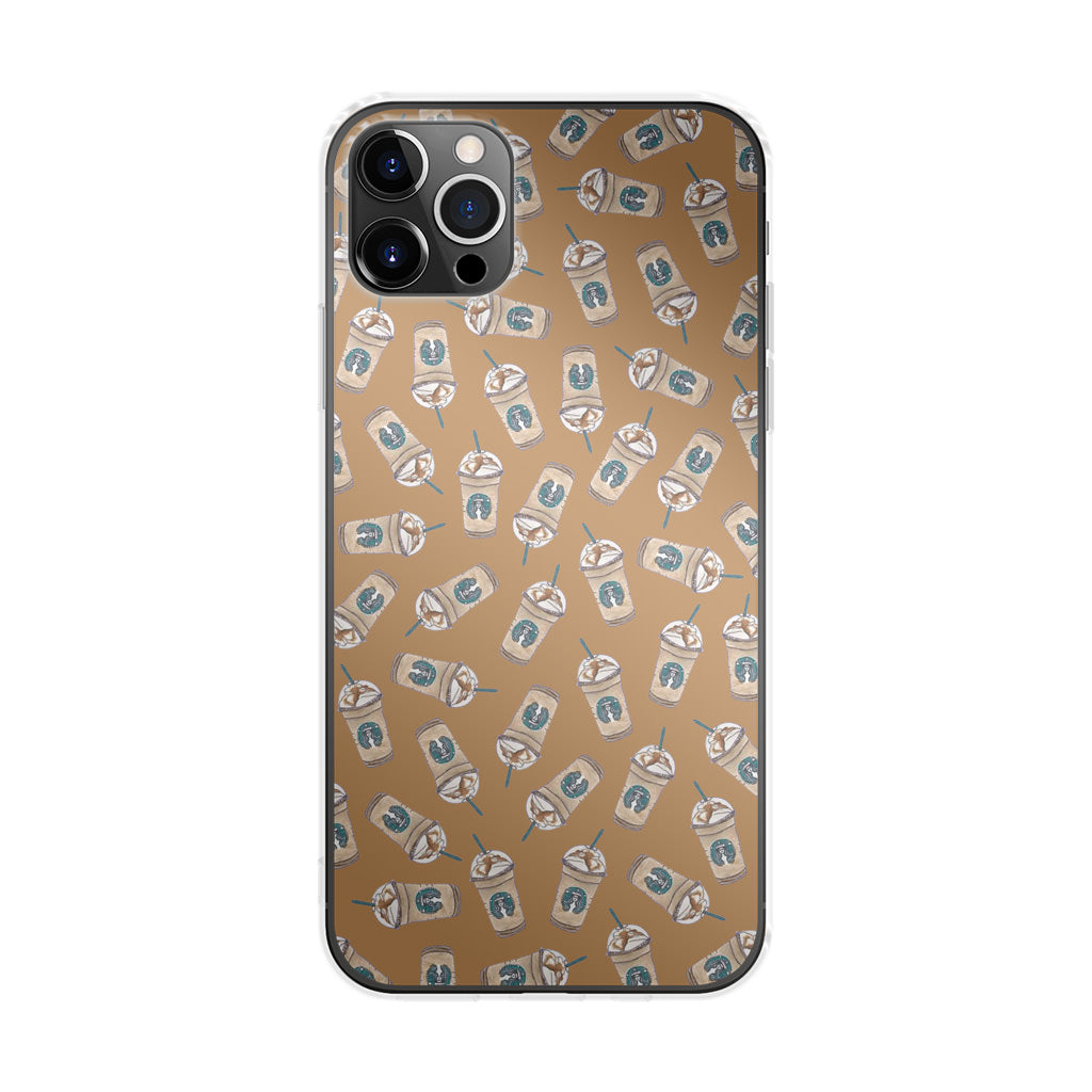 Iced Cappuccinos Lover Pattern iPhone 12 Pro Max Case
