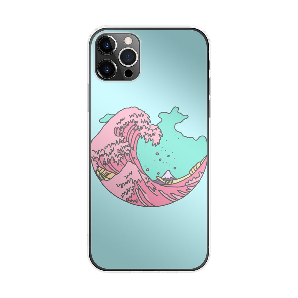 Japanese Pastel Wave iPhone 12 Pro Max Case