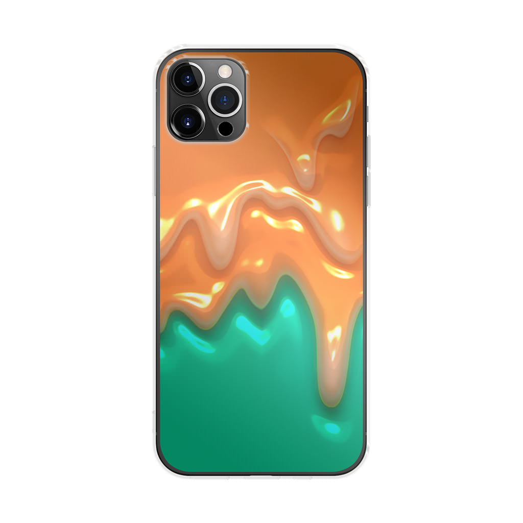 Orange Paint Dripping iPhone 12 Pro Case