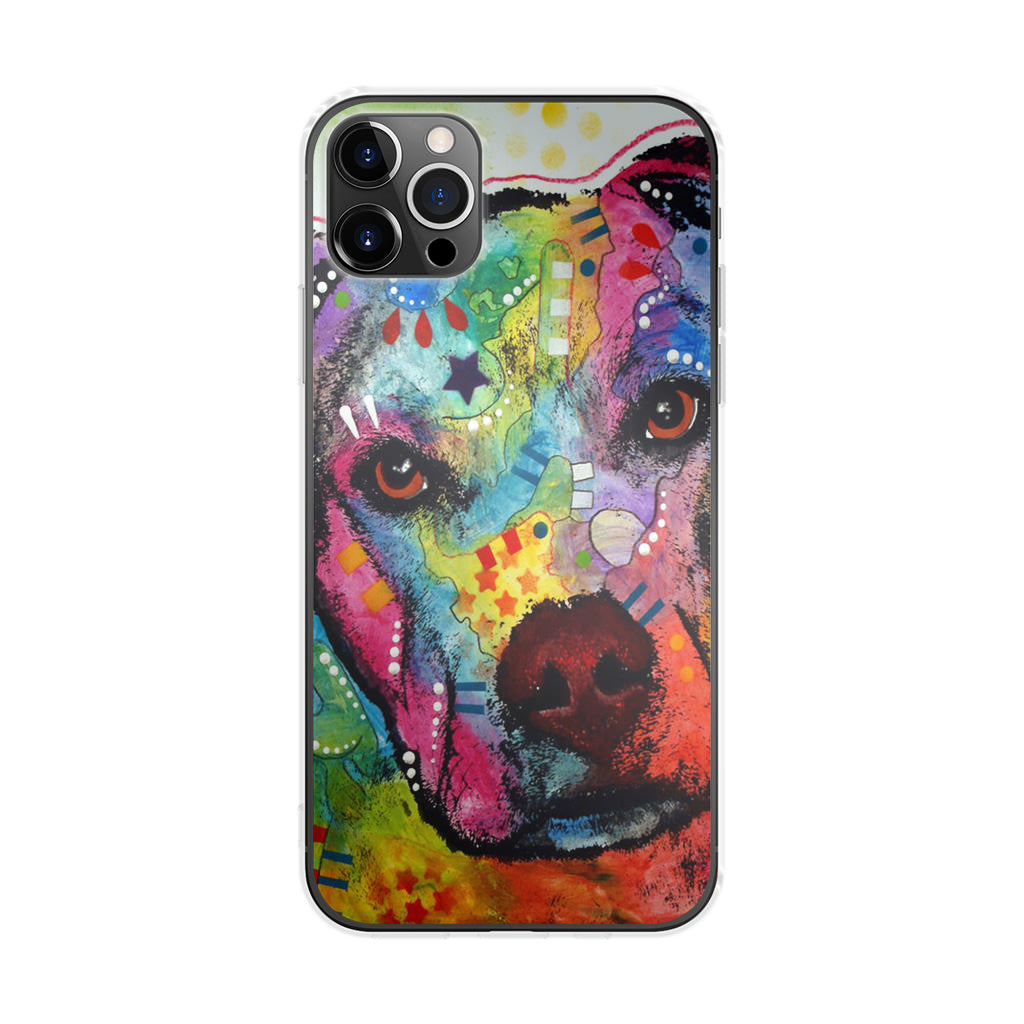 Pitbull Love Painting iPhone 12 Pro Case