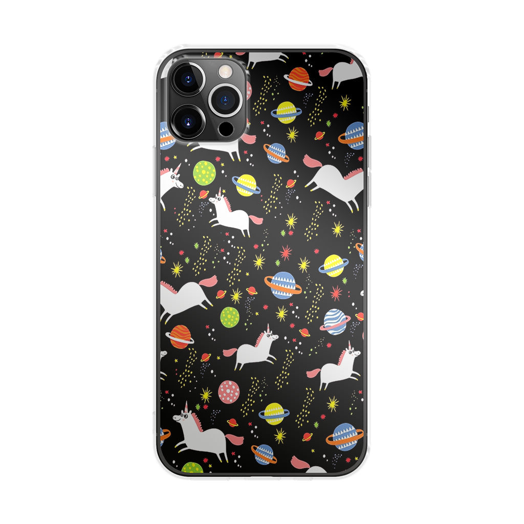 Space Unicorn Pattern iPhone 12 Pro Case