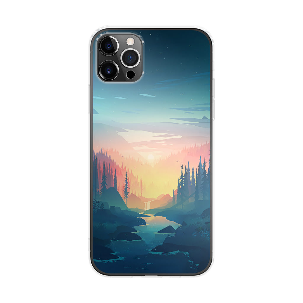 Sunset at The River iPhone 12 Pro Case