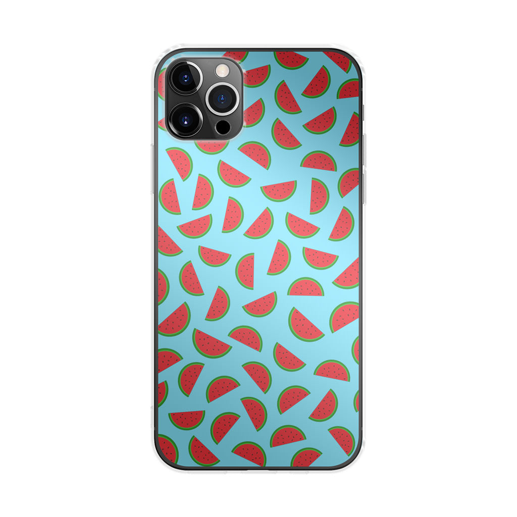 Watermelon Fruit Pattern Blue iPhone 12 Pro Max Case
