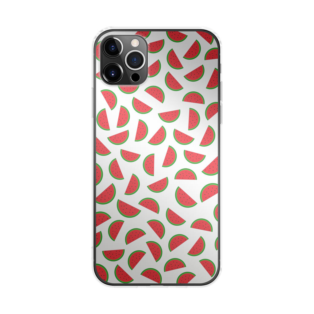 Watermelon Fruit Pattern White iPhone 12 Pro Case