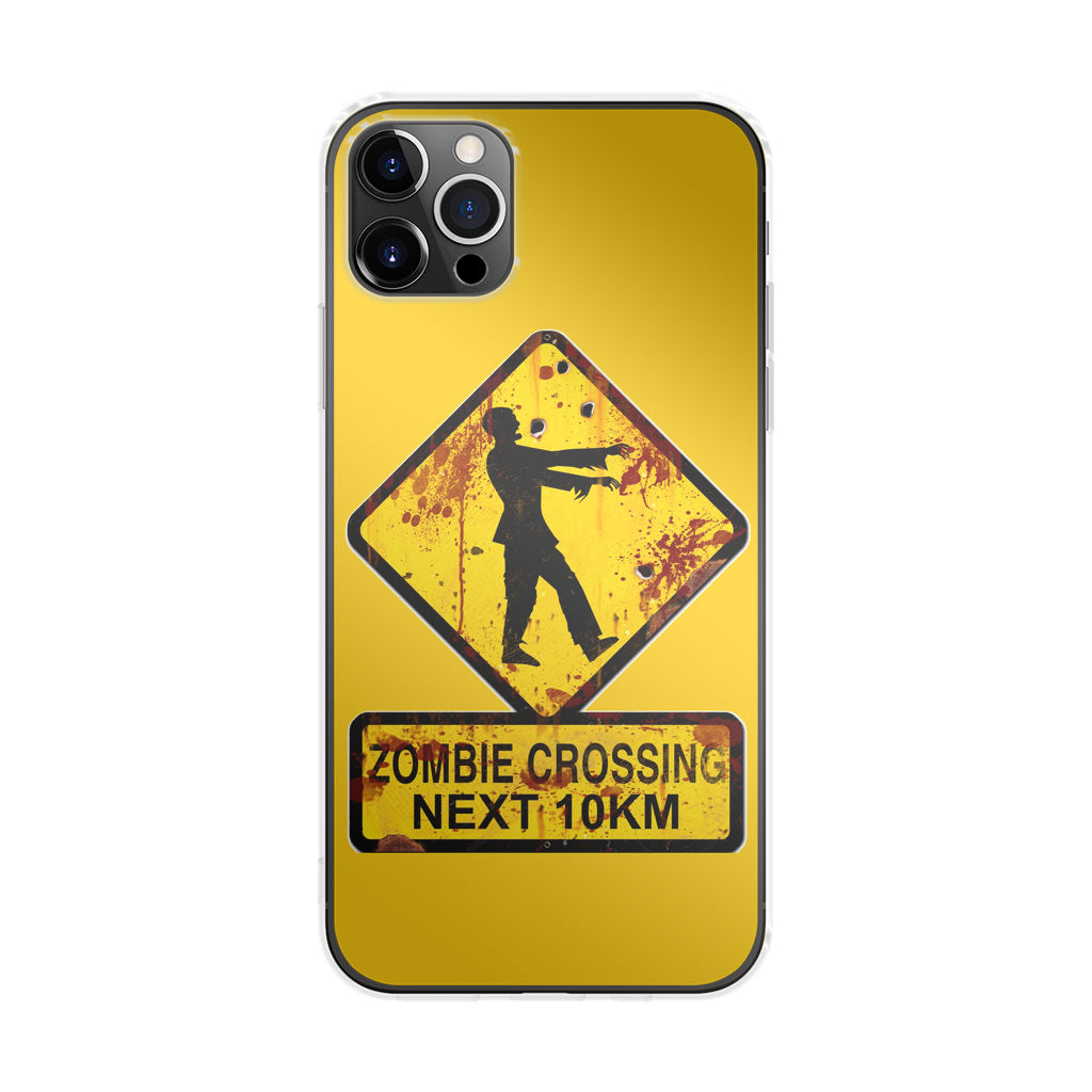 Zombie Crossing Sign iPhone 12 Pro Case