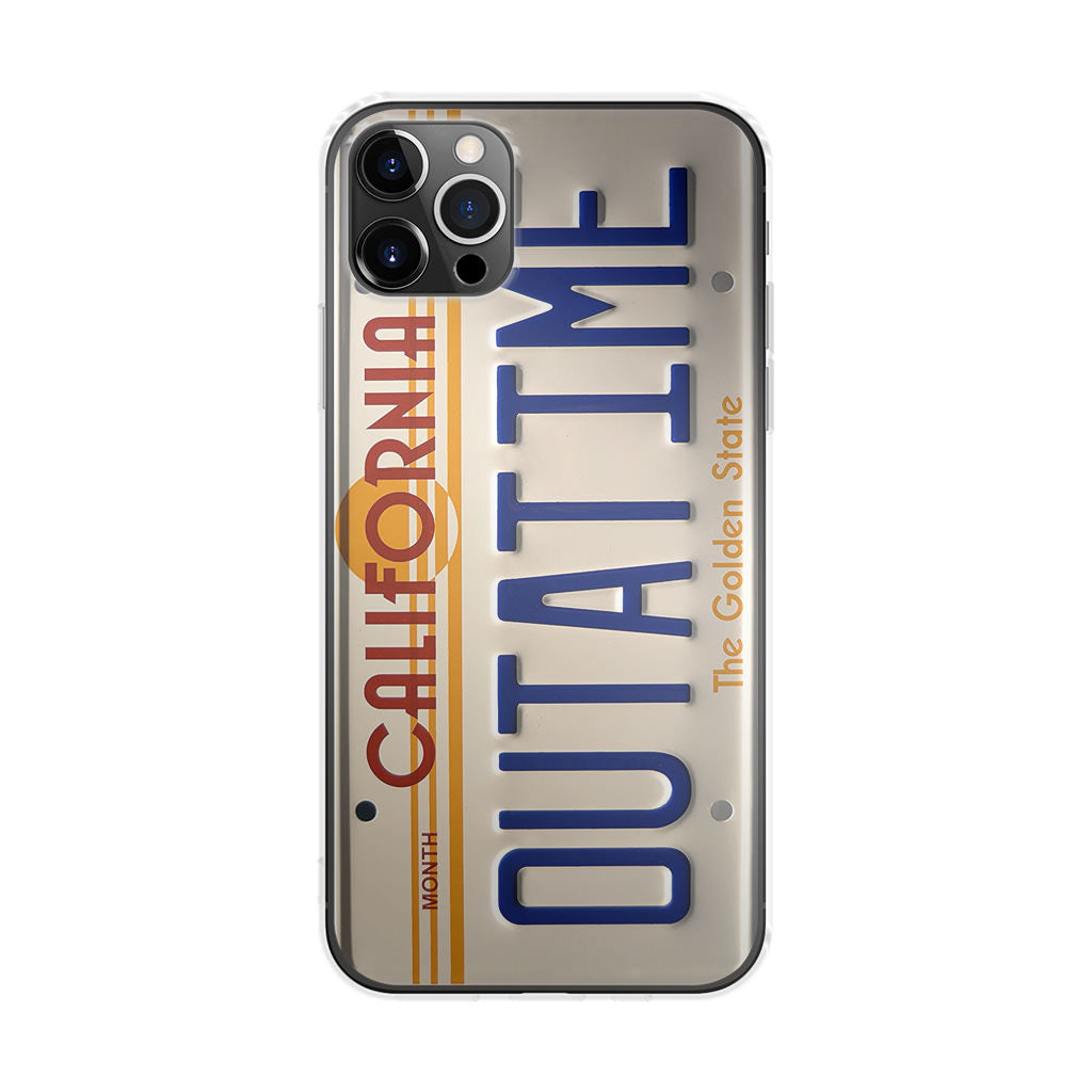 Back to the Future License Plate Outatime iPhone 12 Pro Case