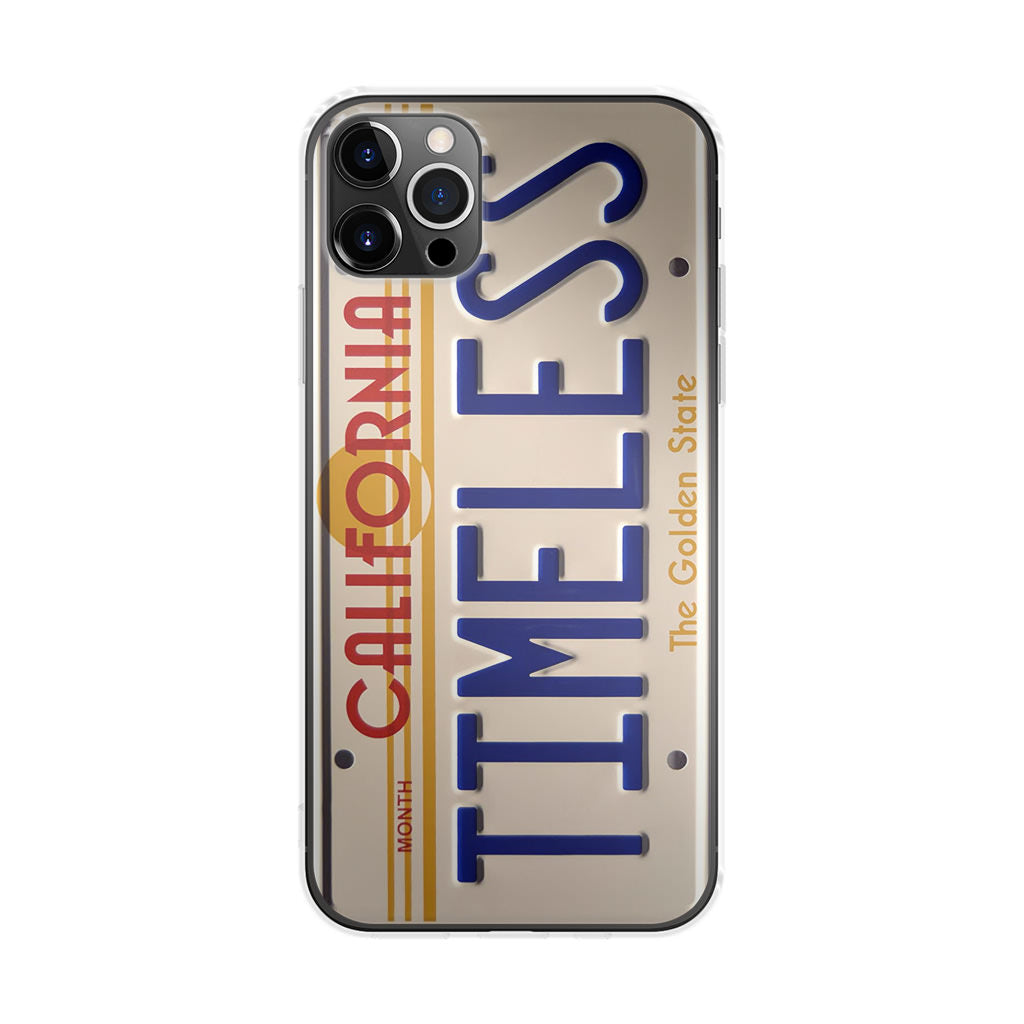 Back to the Future License Plate Timeless iPhone 12 Pro Case