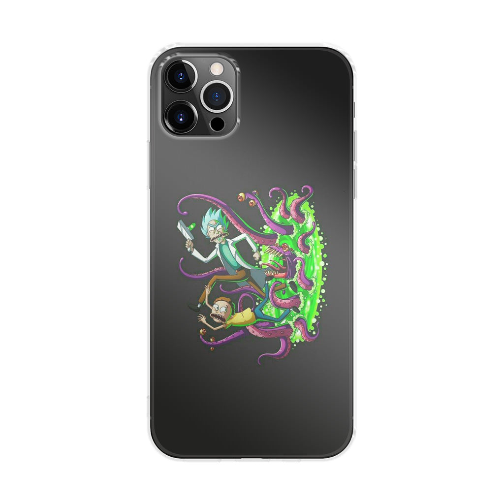 Rick And Morty Pass Through The Portal iPhone 12 Pro Case