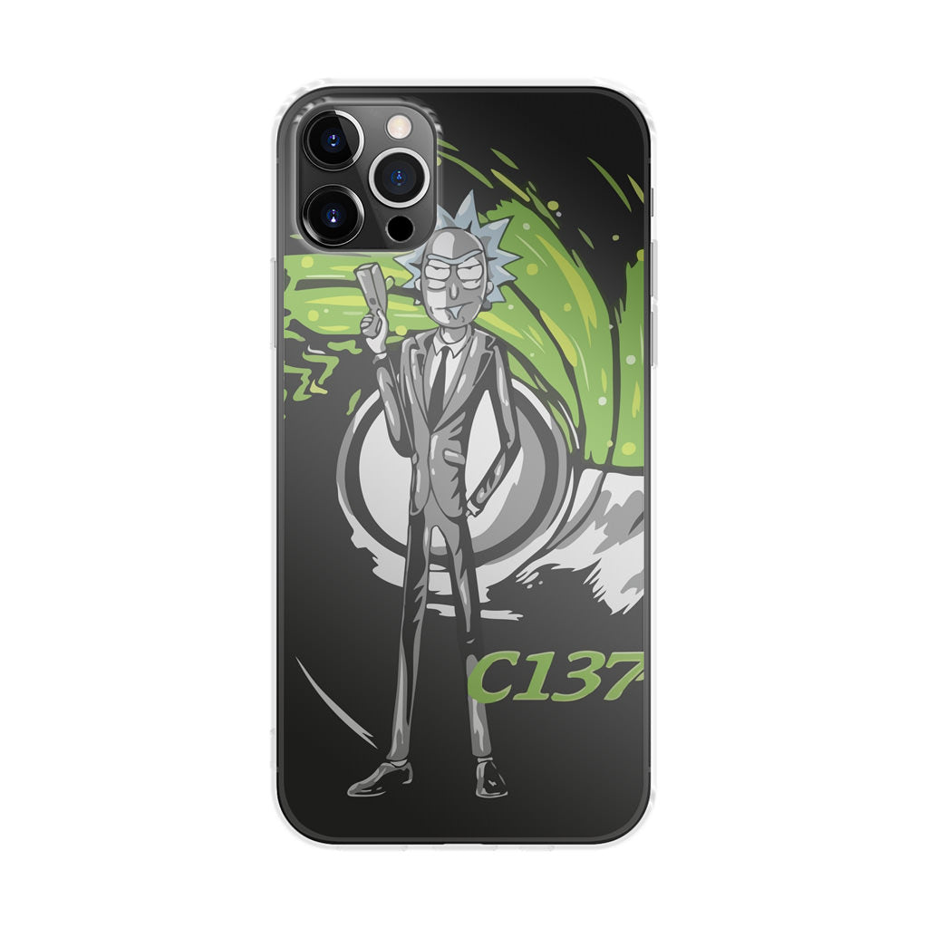 Rick Sanchez Agent C137 iPhone 12 Pro Case