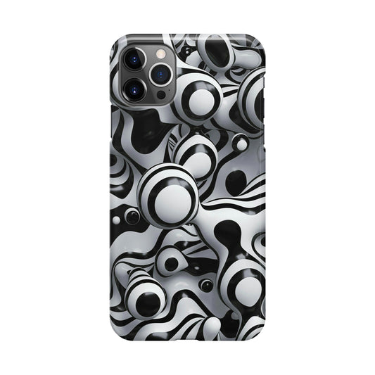Abstract Art Black White iPhone 12 Pro Case