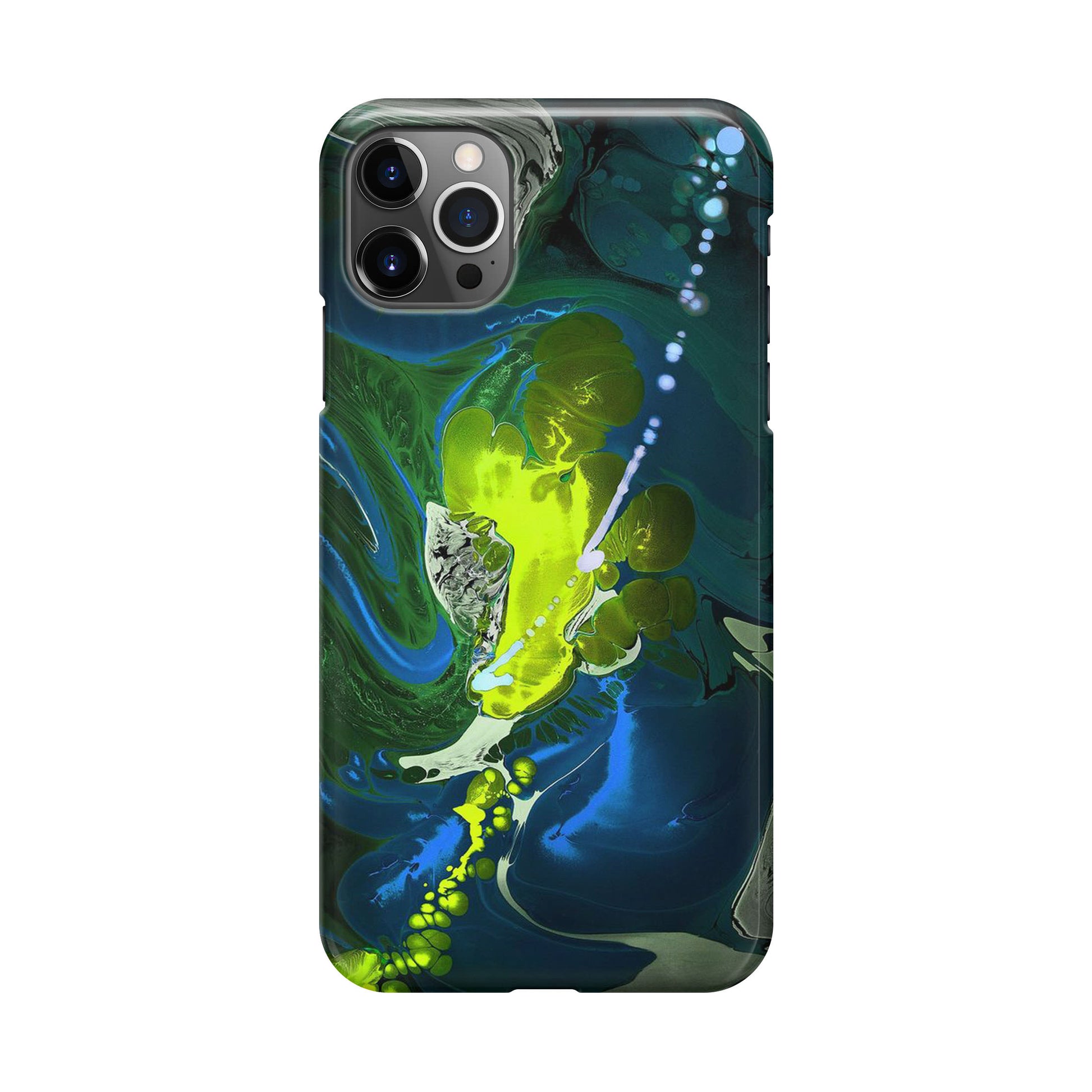 Abstract Green Blue Art iPhone 12 Pro Case