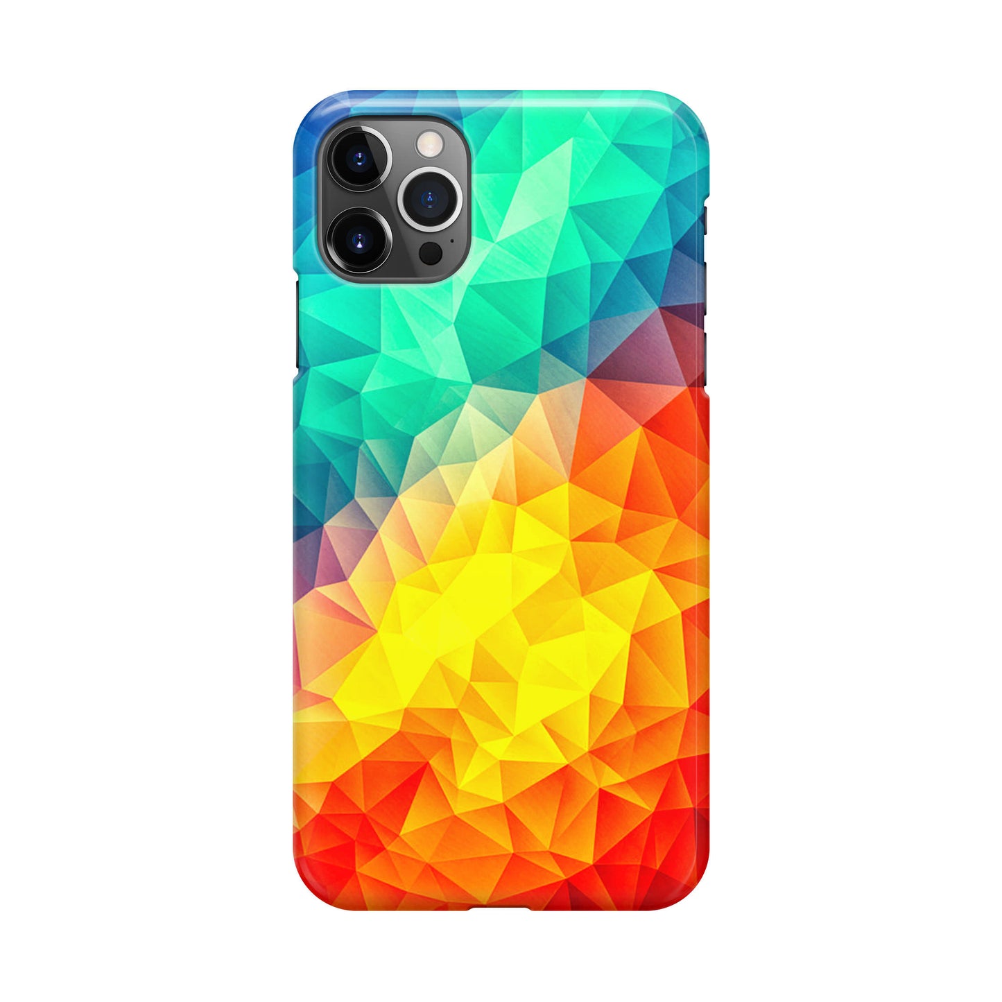 Abstract Multicolor Cubism Painting iPhone 12 Pro Case