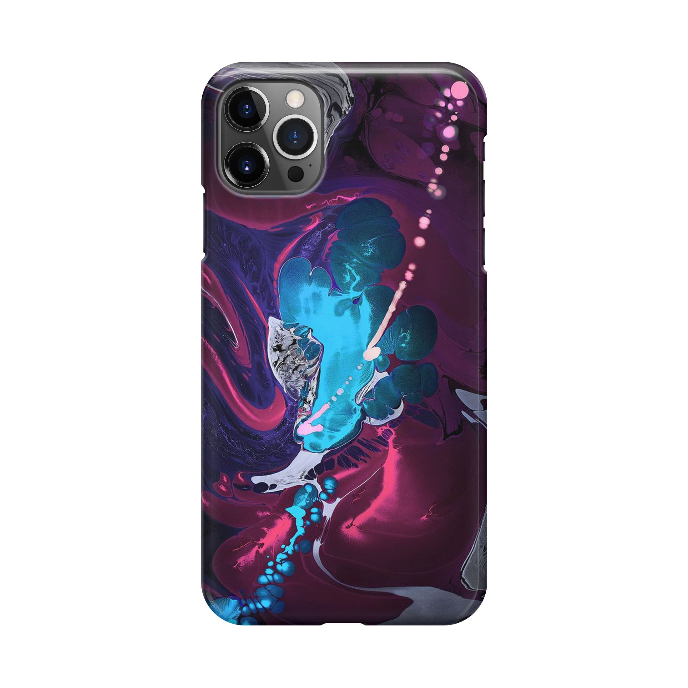Abstract Purple Blue Art iPhone 12 Pro Case