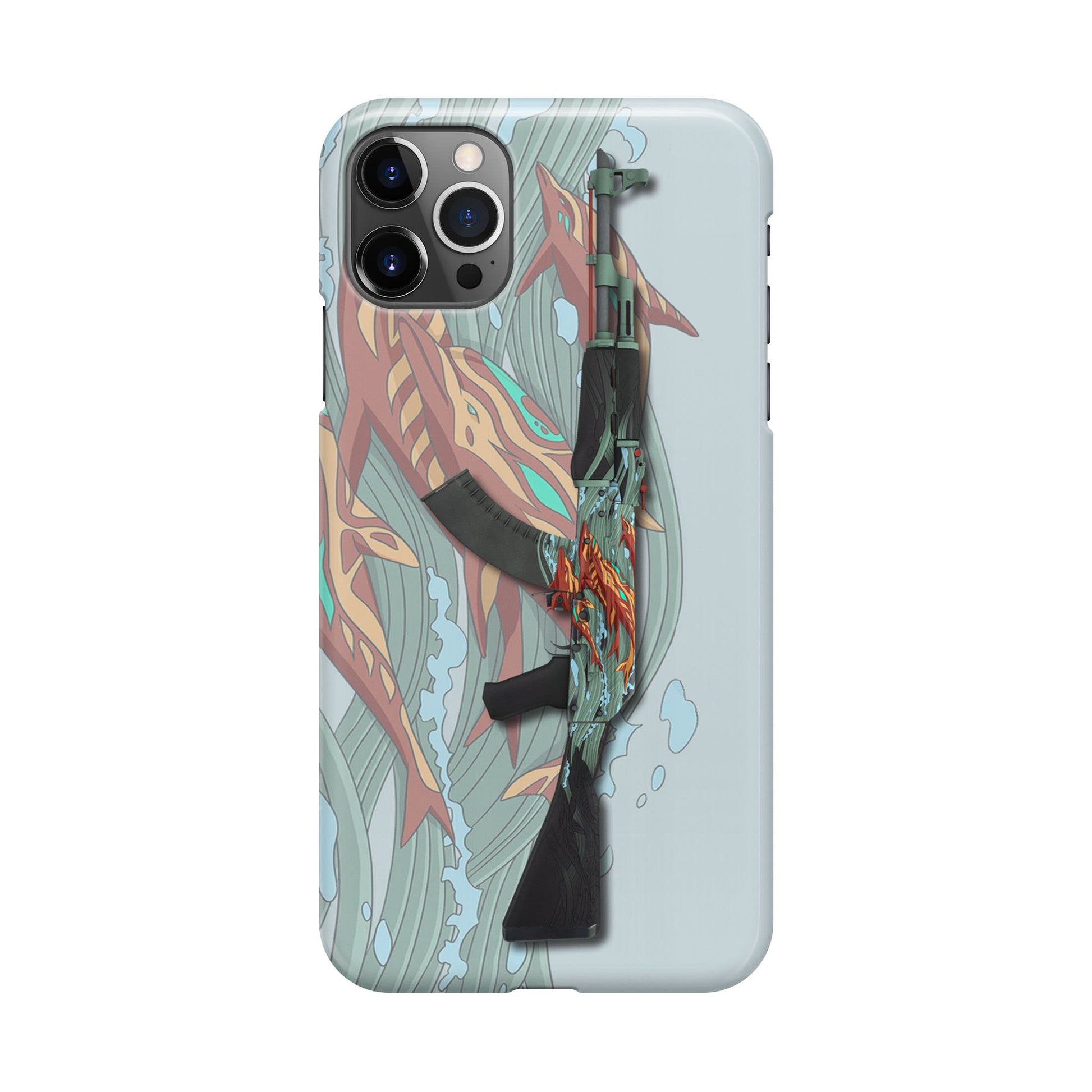 AK-47 Aquamarine Revenge iPhone 12 Pro Case