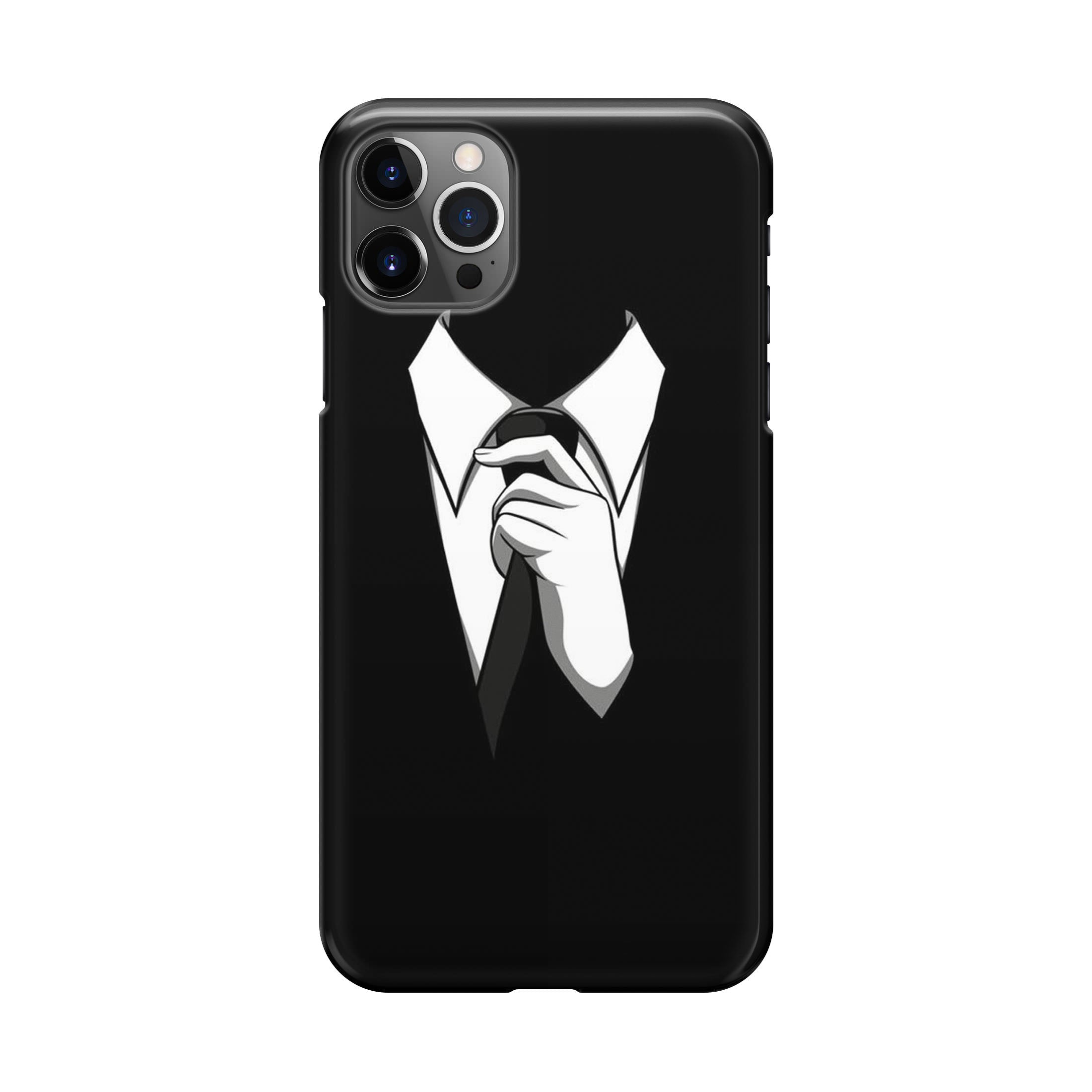 Anonymous Black White Tie iPhone 12 Pro Max Case