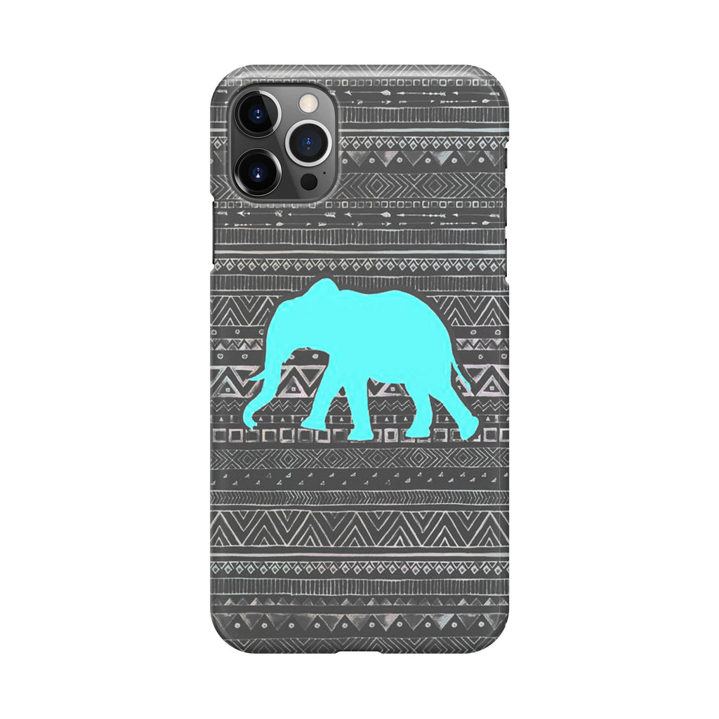 Aztec Elephant Turquoise iPhone 12 Pro Case