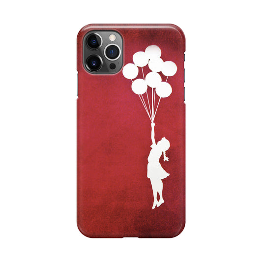 Banksy Girl With Balloons Red iPhone 12 Pro Case
