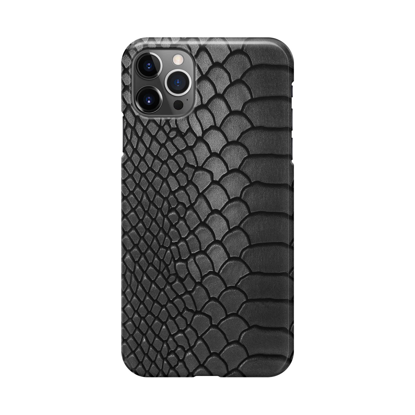 Black Snake Skin Texture iPhone 12 Pro Case