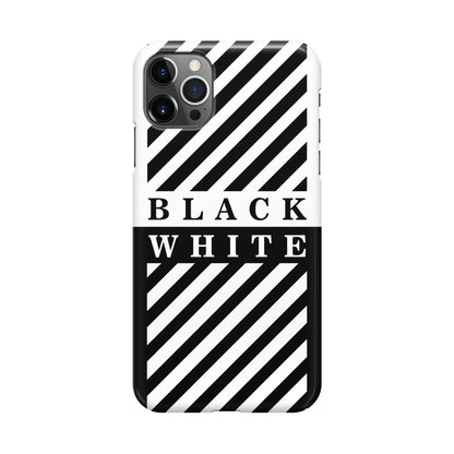 Black White Stripes iPhone 12 Pro Case