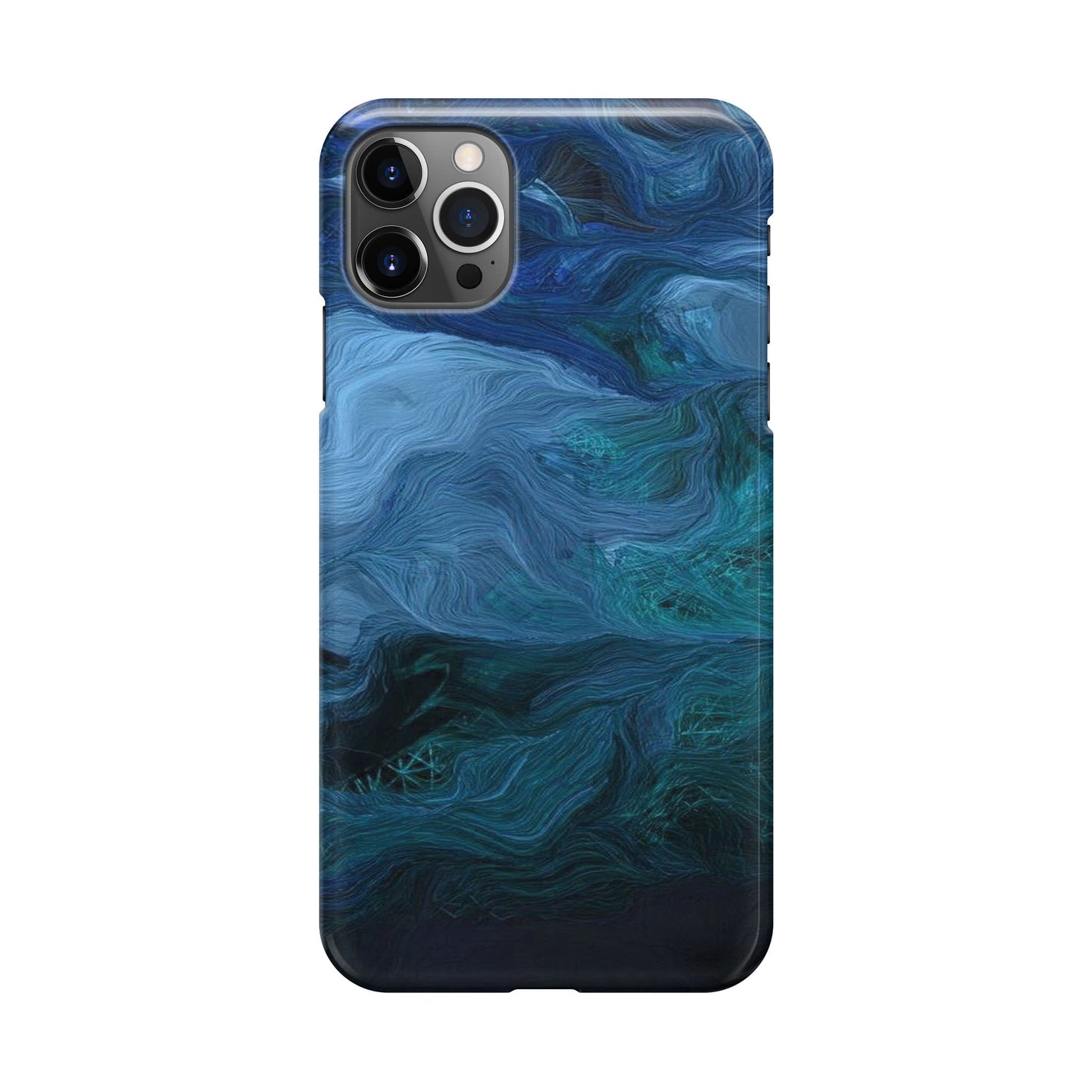Blue Abstract Art iPhone 12 Pro Case
