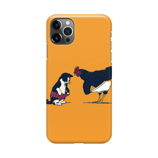 Cat Chicken Yellow Underwear Cute iPhone 12 Pro Case