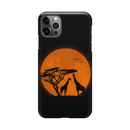 Giraffes Silhouette iPhone 12 Pro Max Case