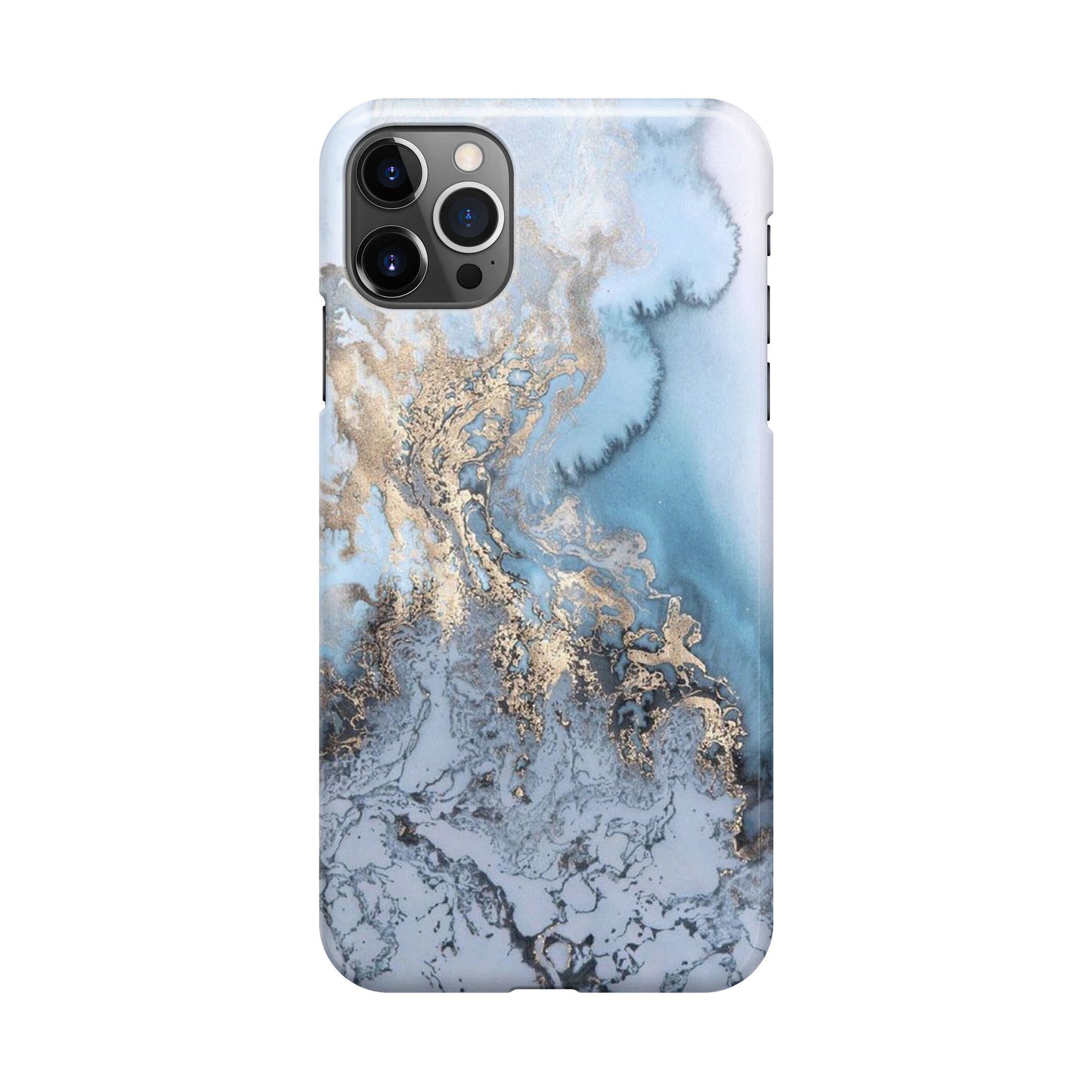 Golden Azure Marble iPhone 12 Pro Case