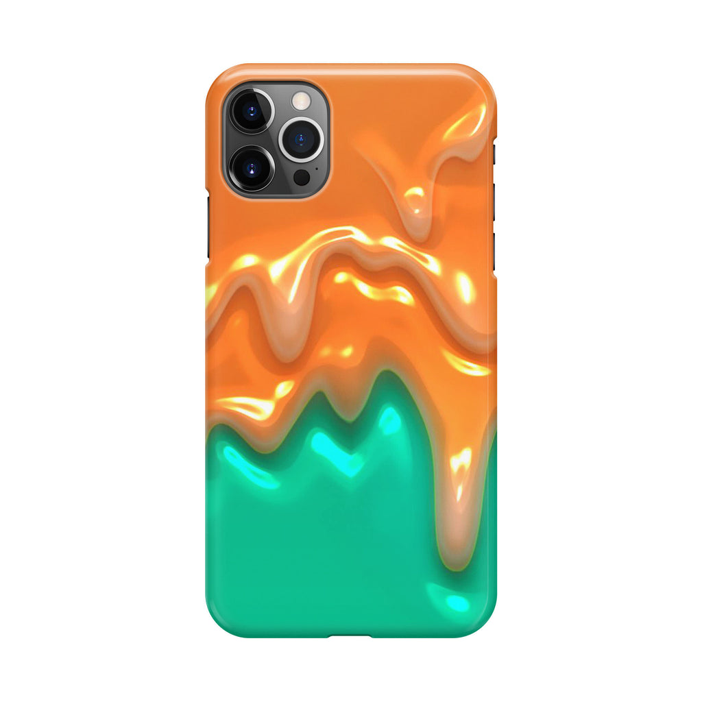 Orange Paint Dripping iPhone 12 Pro Case
