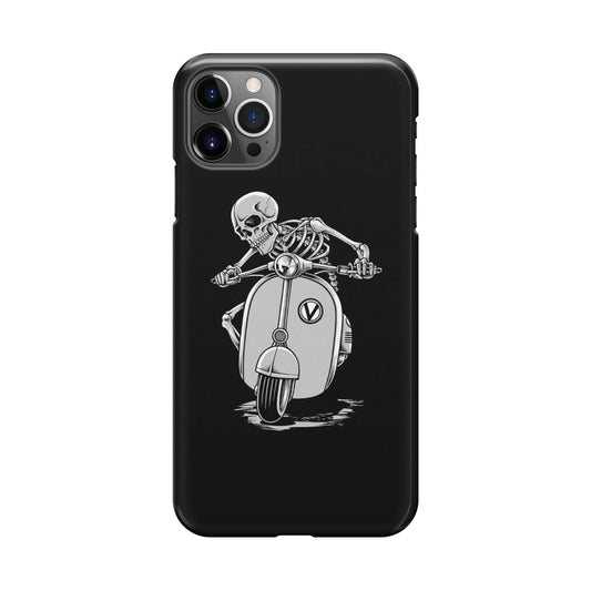 Skeleton Rides Scooter iPhone 12 Pro Case