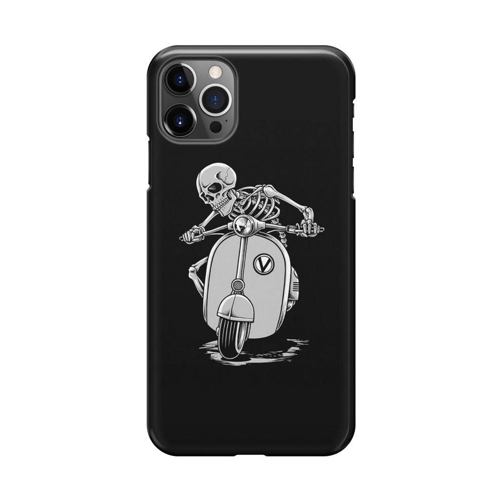 Skeleton Rides Scooter iPhone 12 Pro Max Case