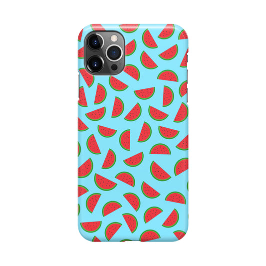 Watermelon Fruit Pattern Blue iPhone 12 Pro Case