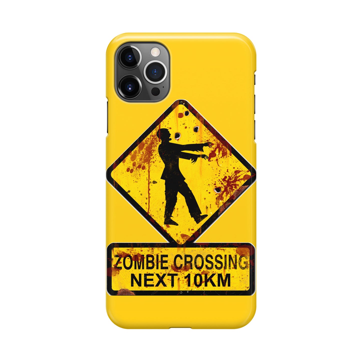 Zombie Crossing Sign iPhone 12 Pro Case