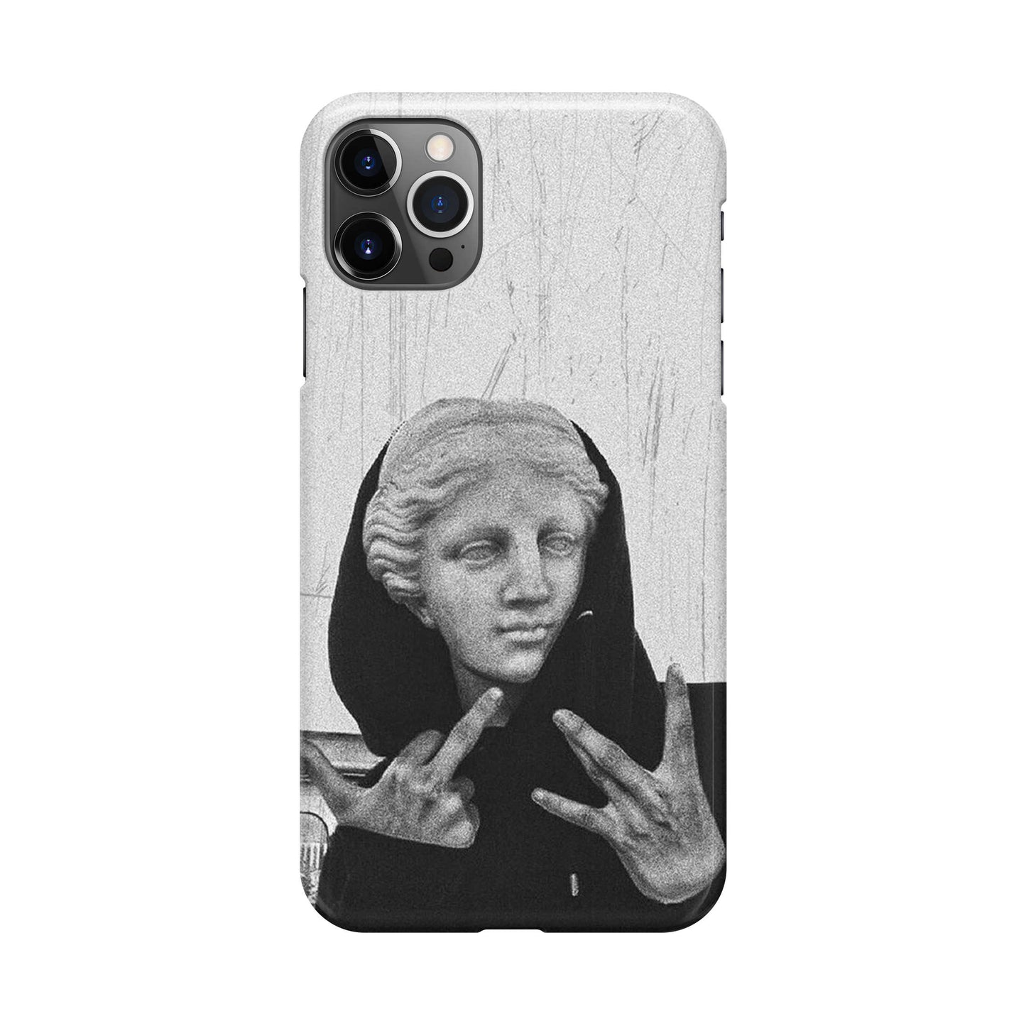 Greek Statue Wearing Hoodie iPhone 12 Pro Case