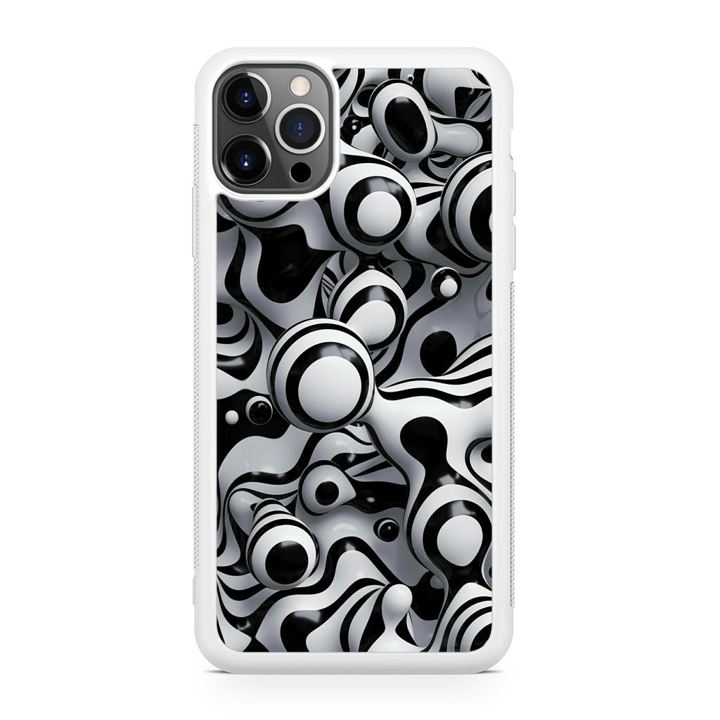 Abstract Art Black White iPhone 12 Pro Case