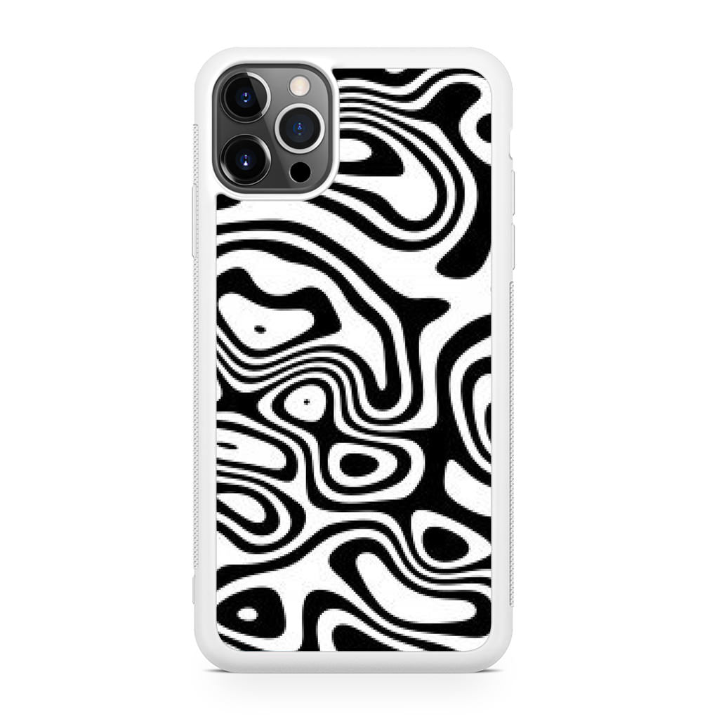 Abstract Black and White Background iPhone 12 Pro Case