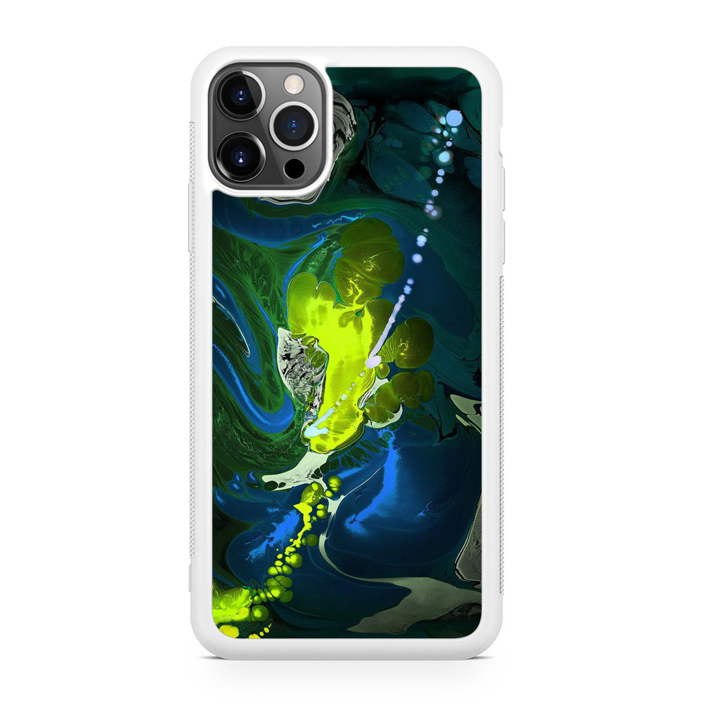 Abstract Green Blue Art iPhone 12 Pro Case